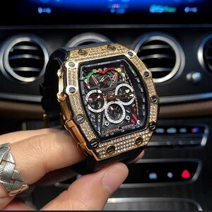 Luxury Gold and Black Watch